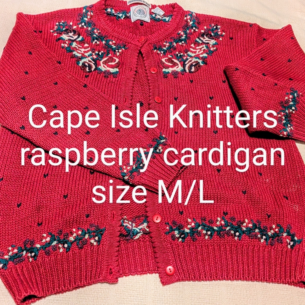 Hand knit vintage Cape Isle cardigan